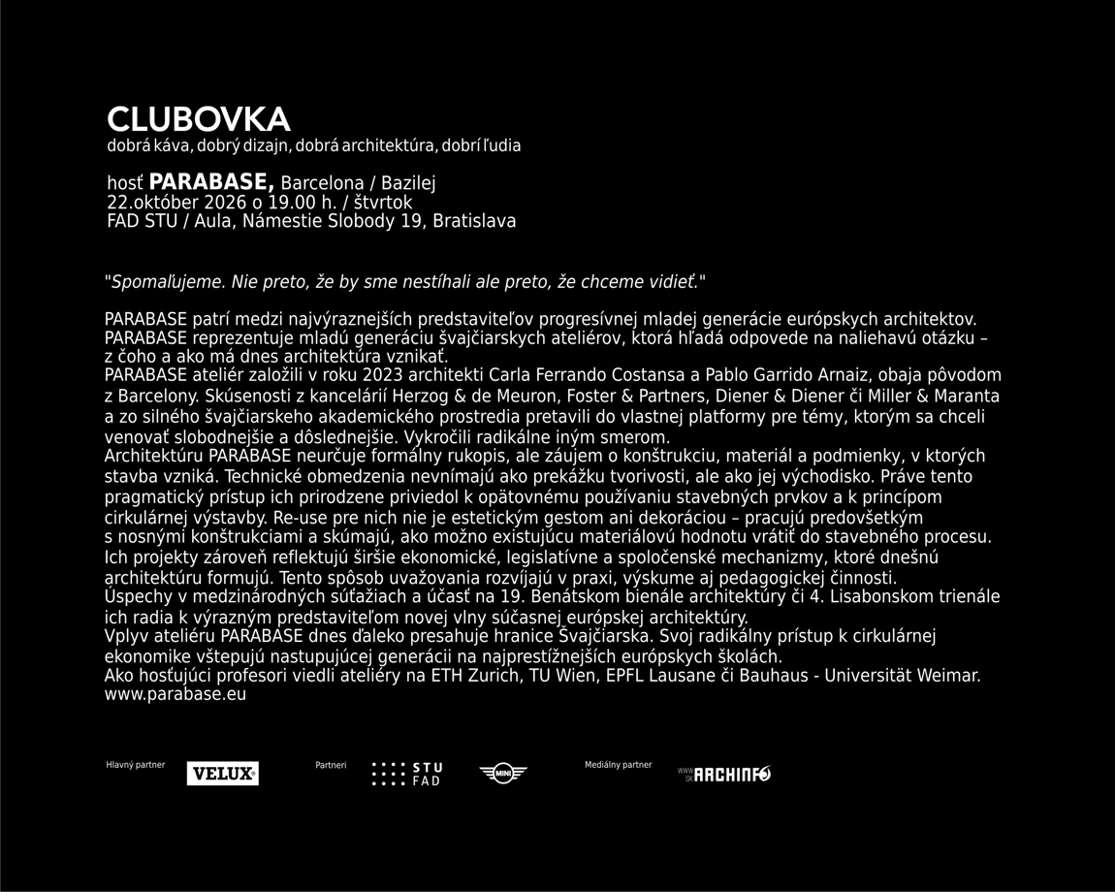 CLUBOVKA 22/10/2026